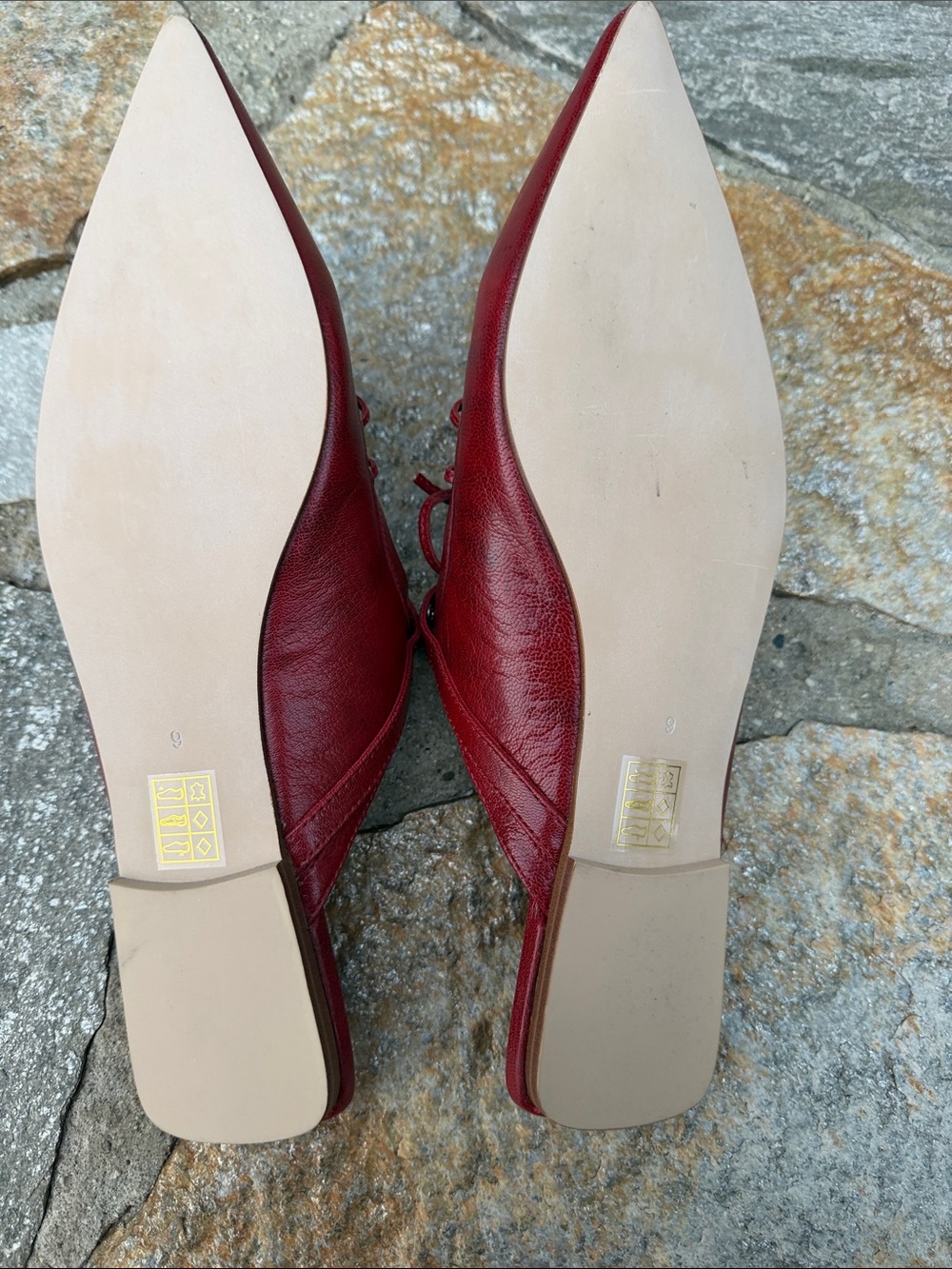 Jeffrey Campbell Burgundy Lace-Up Pointed Mules - Picture 4 of 5